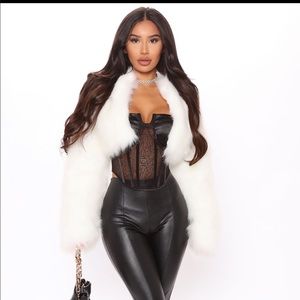 Fashion Nova’s “ Ready Fur Tonight “ Cropped Coat